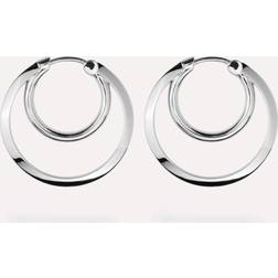 Double Hoops Ohrringe - Silber