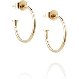 Efva Attling Plain Hoops Ørering - Guld