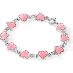 Pia & Per Hearts Bracelet - Silver/Pink/White
