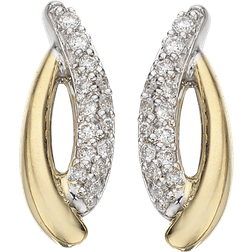Scrouples Karat Hvidguld Øreringe med Diamanter 0,10 Carat W/SI