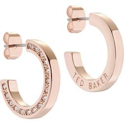 Ted Baker London Senatta Crystal Hoop Earrings in Tone Clear Crystal Tone Clear Crystal