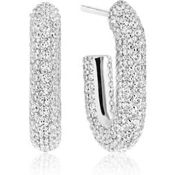 Sif Jakobs Capri Piccolo Hoop Earrings SJ-E62009-CZ-SS