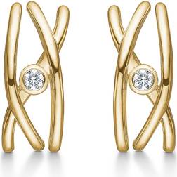 Mads Z Nest Earrings - Gold/Diamond
