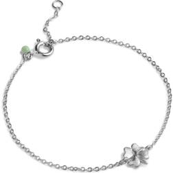 ENAMEL Copenhagen Organic Clover Bracelet - Silver/Green