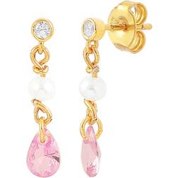 Hultquist Copenhagen Pearl Raindrop Earrings S08213-G