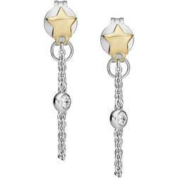 Fossil Elliott by the Yard Stars Earrings - Gold/Silver/Transparent