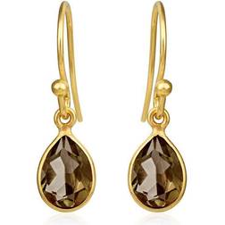 Susanne Friis Bjørner Earrings - Gold/Quartz