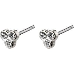 Pilgrim Caily Earrings Crystal Silver-plated - Silver