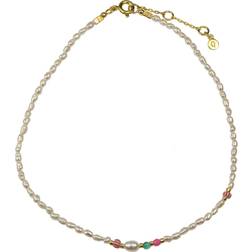 Hultquist Leonora Anklet - Gold/Silver/Pearls