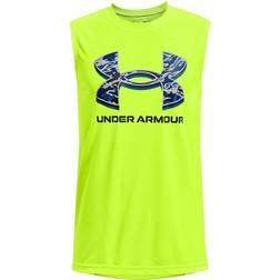 Under Armour Boy's Tech Graphic Muscle Tank - Lime Surge/Black (1370213)