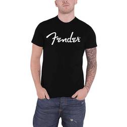 Fender Camiseta de Classic Logo - Para Hombre Negro