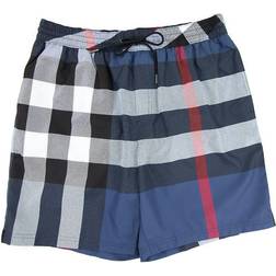 Burberry Exaggerated Check Drawcord Swim Shorts - Carbon Blue