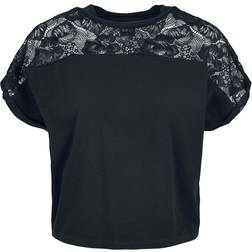 Urban Classics Short Oversized Lace Tee - Black