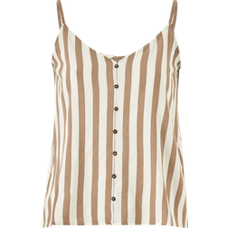 Only Women's stripe print tank top, White