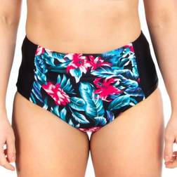 Trofé Tropical High Waist Bikini Brief - Black Floral