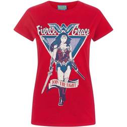 Maglietta da donna Wonder Woman Unisciti alla lotta - Rosso