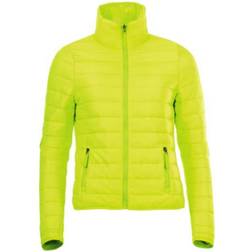 Sol's Womens/Ladies Ride Padded Water Repellent Jacket (vattenavstötande jacka) Neon