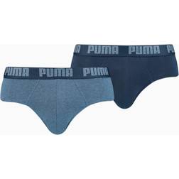 Puma Everyday Briefs Underkläder 2-pack - Mörkgrå Melange/Svart