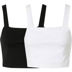 Urban Classics Cropped Top 2-Pack - Schwarz