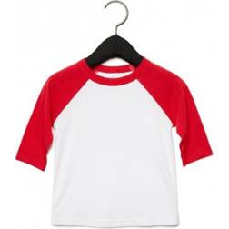 Bella+Canvas Bella Canvas Toddler Sleeve Baseball T-Shirt (3 Years) (White/Black)