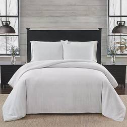 London Fog Herringbone Flannel Bedspread Grey, White (228.6x172.72cm)