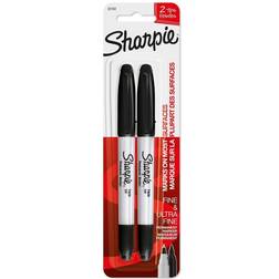 Sharpie 2pk Permanent Markers Twin Tip Black