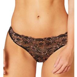 Cosabella Savona Low Rise Thong - Black/Mandorla