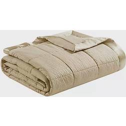 Madison Park Cambria Blankets Beige (243.84x167.64)