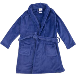 Leveret Kid's Shawl Collar Fleece Robe - Blue