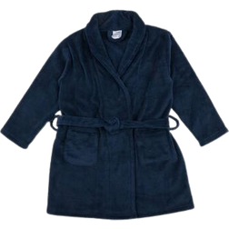 Kid's Leveret Shawl Collar Fleece Robe - Navy