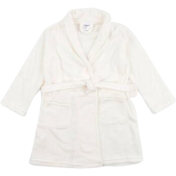 Leveret Kid's Shawl Collar Fleece Robe - White