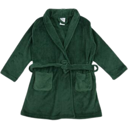 Leveret Kid's Shawl Collar Fleece Robe - Green