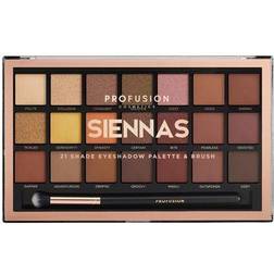 ProFusion Cosmetics 21 Shade Eyeshadow Palette Sienna