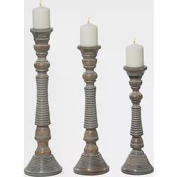 Ridge Road Décor Turned Column Candle Holder 3