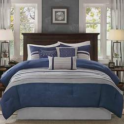 Madison Park Palmer Bedspread Blue (228.6x228.6cm)