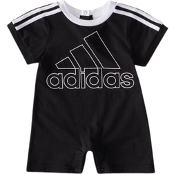 Adidas 3-Stripes Cotton Shortie Romper - Black