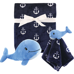 Hudson Plush Blanket, Plush Toy, and Security Blanket Set 3-pack Boy Whale