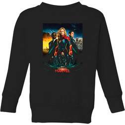 Marvel Sudadera Para Niño Starforce de la Película de Capitana - Negro