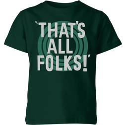 Looney Tunes That's All Folks Kids' T-Shirt Forest 11-12 Forest