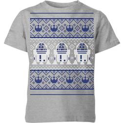 Star Wars R2-D2 Kids' Christmas T-Shirt - Grey