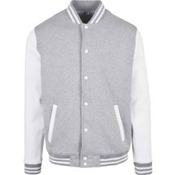 Chaqueta Universitaria Para Hombre - Gris/Blanco