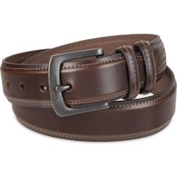 Columbia Double Loop-Stitched Leather Belt