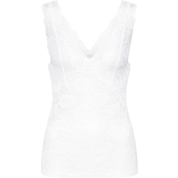 Cream T-shirt Femme Long - Blanc