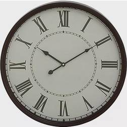 Ridge Road Décor Large Round Black Metal Wall Clock Wall Clock 20"