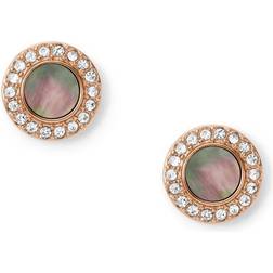 Fossil Classics Earrings - Rose Gold/Transparent