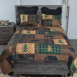 Donna Sharp Brown Bear Cabin Quilts Brown (264.16x243.84cm)