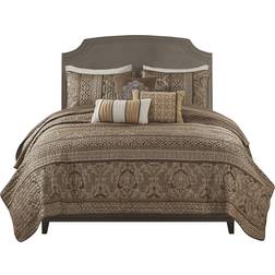 Madison Park Bellagio Bedspread Brown (264.16x238.76)