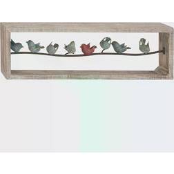 Stella & Eve Perched Birds on Wire Wall Decor 35x11"