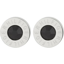 Tommy Hilfiger Embellished Stud Earrings - Silver/Black