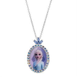 Disney Elsa Necklace - Silver/Multicolour